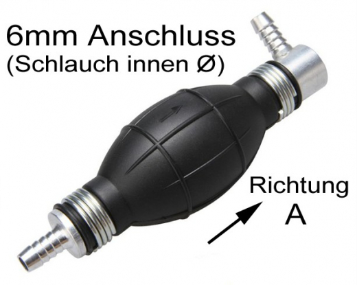 Pumpball, Benzinpumpe, 6mm Anschluss, 1x quer, Typ A